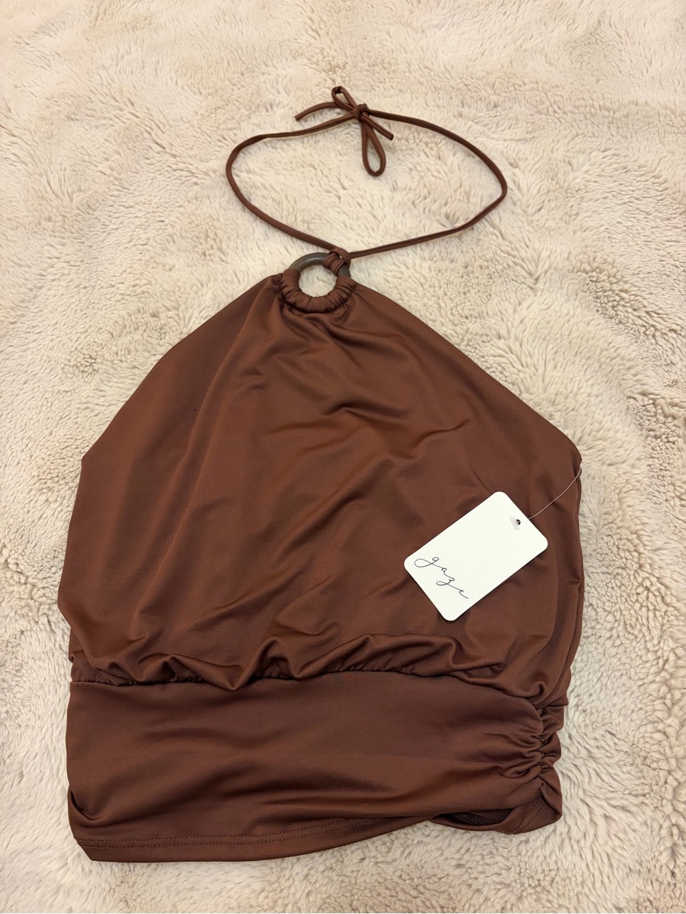 gaze Brown Halter top